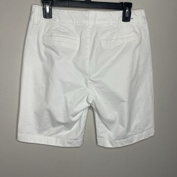J.CREW Frankie Shorts Women 4 Crisp White 9" Bermuda Chino Cotton Blend AL569 - Picture 7 of 12